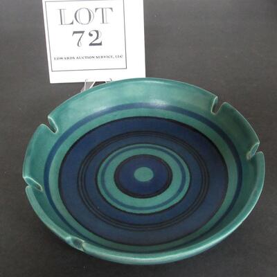  Glidden Golfstream #4013 USA Fabulous MCM Ashtray, Teals, Blues and Black 