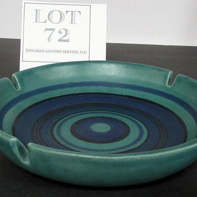  Glidden Golfstream #4013 USA Fabulous MCM Ashtray, Teals, Blues and Black 