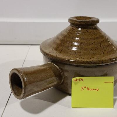 Brown Pottery with Lid -Item #34