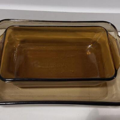  2 Anchor Glass Ovenware dishes -Item #46