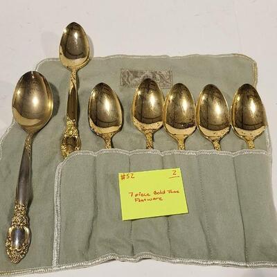 7 Piece Gold Tone FlatWare -Item #52