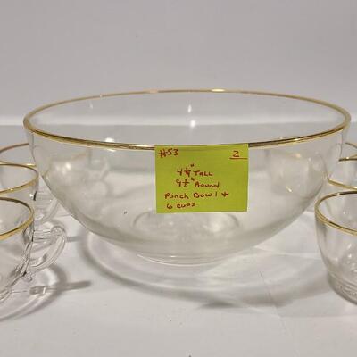 Punch Bowl+6 Cups -Item #53