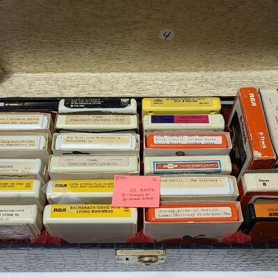 22 Assorted 8-Tracks+8-Track Case -Item #84