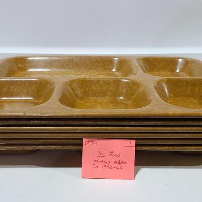 6 Vintage Food Trays (USA) -Item #90