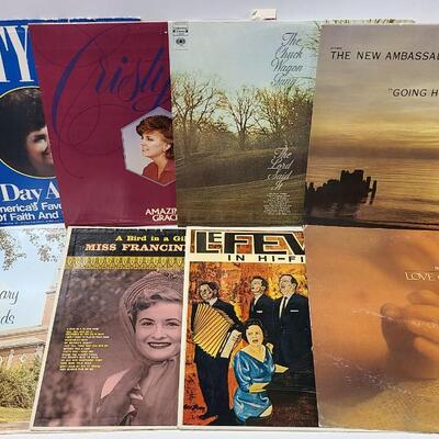 20 Assorted Gospel Albums Records -Item #110