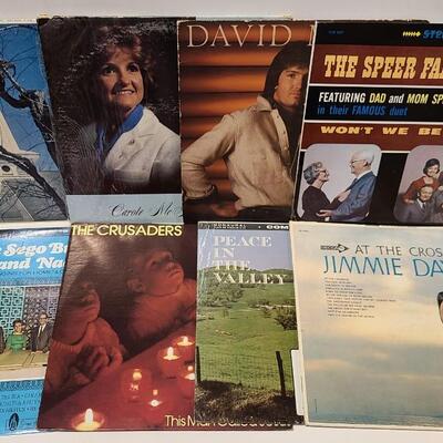 20 Assorted Gospel Albums Records -Item #114