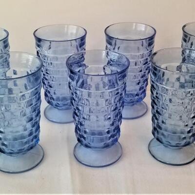 Lot #240  Set of Blue Mid Century Drinking Glasses