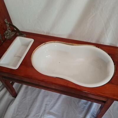 19th Century Villeroy & Boch Complete Bidet Stand