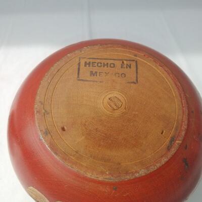 Carved Wooden Round Trinket Box