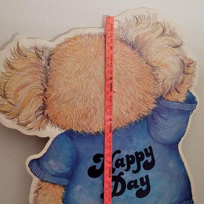 Lot 27: Vintage Large SHIRT TALES Happy Day Corrugated Sign