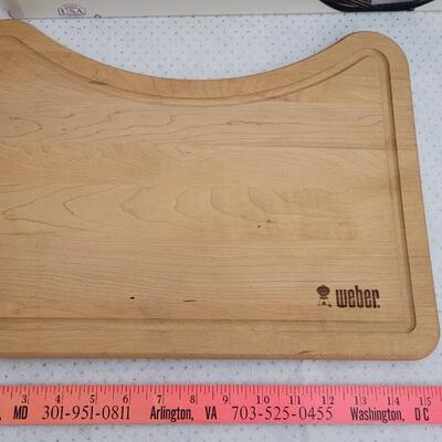 Lot 31: WEBER Chopping Block + NEW Weber Char Basket Fuel Holders