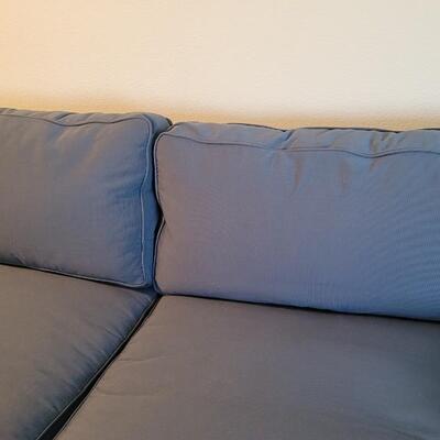 Lot 49: Vintage Blue Couch 74" Ã— 38" Ã— 33"