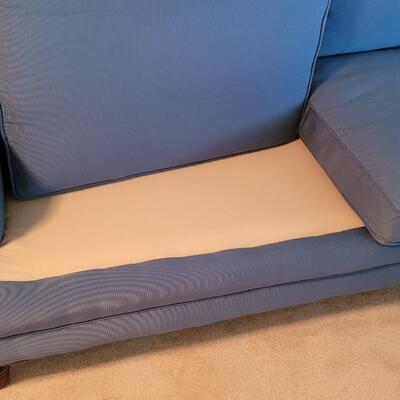 Lot 49: Vintage Blue Couch 74" Ã— 38" Ã— 33"