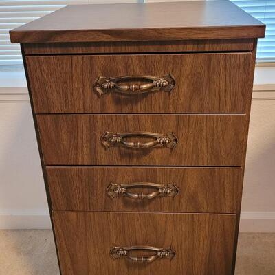 Lot 51: Vintage 4-Drawer Storage Cabinet   29.5" Ã— 16" Ã— 16"