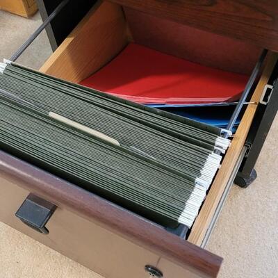Lot 57: Wood File Cabinet w/ Keys â—â— 29.5" x 16" x 16"