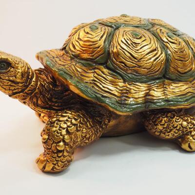 Lot 95 Progressive Art 1966 Gold and Green turtle