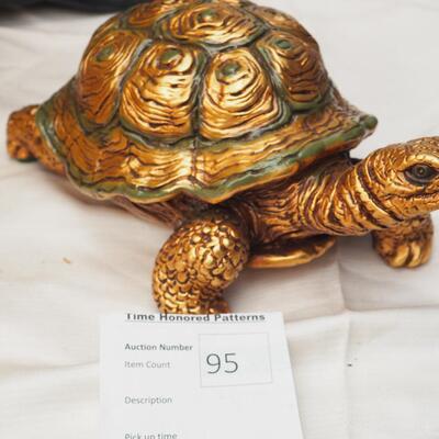 Lot 95 Progressive Art 1966 Gold and Green turtle