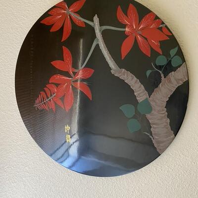 Chinese Leaves Round Artwork