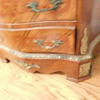 Solid Wood 7 Drawer Chinoiserie Chest with Marble Top 30