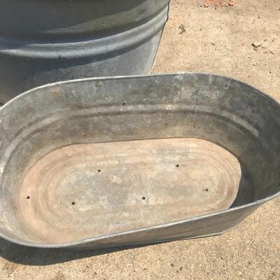 Lot 42. O:  Galvanized Tubs