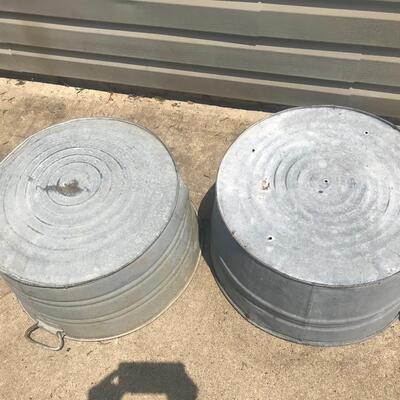 Lot 42. O:  Galvanized Tubs