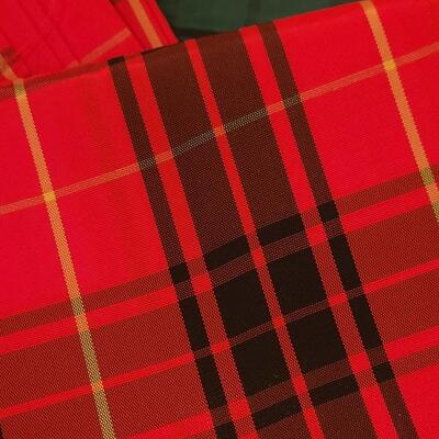 Lot 95: Plaid Acetate Fabric - More than 5 yards