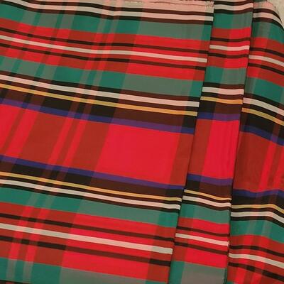Lot 95: Plaid Acetate Fabric - More than 5 yards