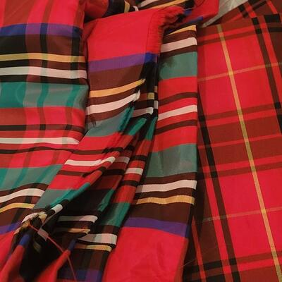 Lot 95: Plaid Acetate Fabric - More than 5 yards