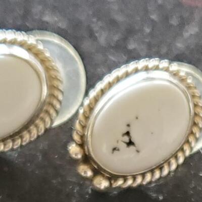 White Buffalo Turquoise   P Skeets signed 