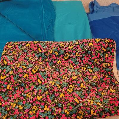 Lot 97: Velvet Fabric (Floral & Teal more than 5 yards, Others 2yds or more)