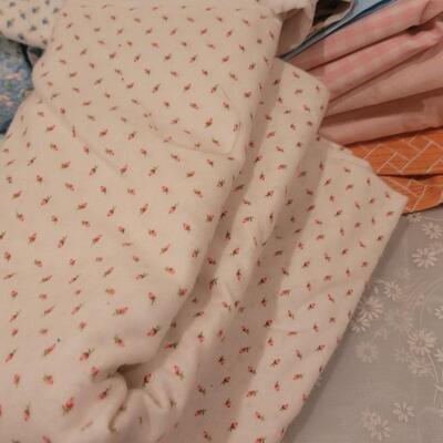 Lot 99: Mixed Cotton & Flannel Fabric (Most 2 yards or more) 