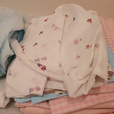 Lot 99: Mixed Cotton & Flannel Fabric (Most 2 yards or more) 