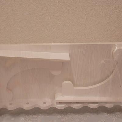 Lot 105: New 24"  White Scalloped Shelf #2