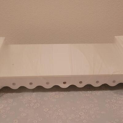 Lot 105: New 24"  White Scalloped Shelf #2