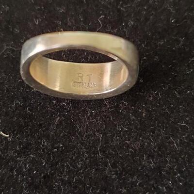 Turquoise Sterling Inlay Ring  