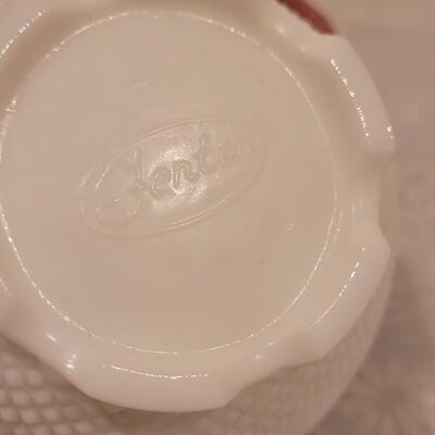 Lot 111: Signed FENTON Fairy Lamp