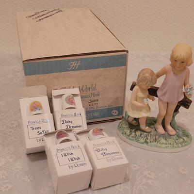 Lot 113: Frances Hook "Sister's" Figurine and Frances Hook Porcelain Thimbles 