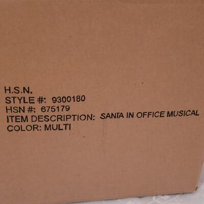 Lot 118: Music Box Santa in his Office