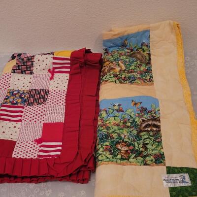 Lot 121: (2) Quilted Lap Blankets