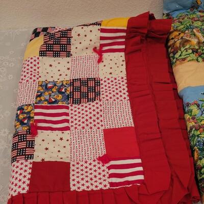 Lot 121: (2) Quilted Lap Blankets