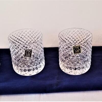 Lot #255  Set of 4 Oneida Crystal Rocks Glasses
