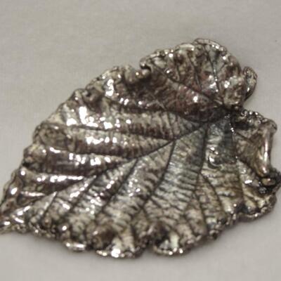 Silver NAPIER Leaf Pin - Fall Leaf Jewelry 