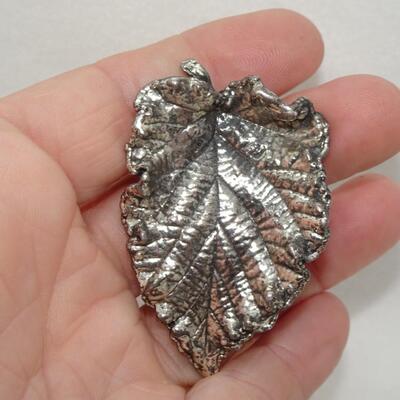 Silver NAPIER Leaf Pin - Fall Leaf Jewelry 