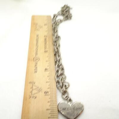 Sweetheart Silver Tone Tiffany Style Necklace 