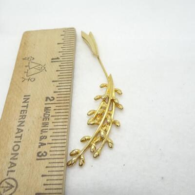 Gold Tone Plant Stick Pin 