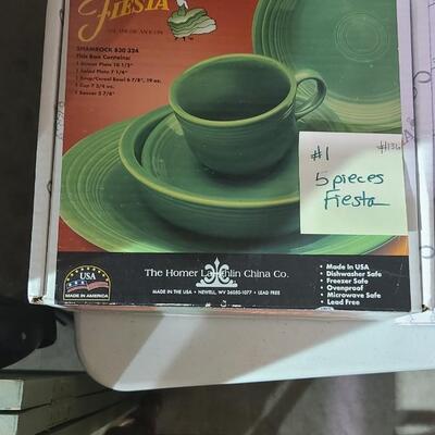 New in Box 5 Piece Fiesta Set Shamrock -Item #136