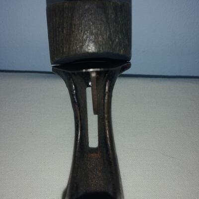 Vintage Cast iron & wood clicker gun-toy
