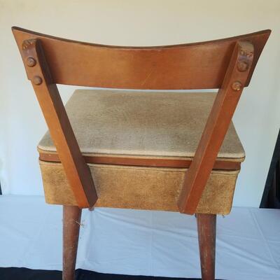 Danish Modern style sewing box chair