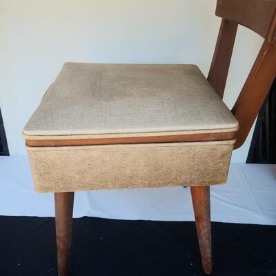 Danish Modern style sewing box chair