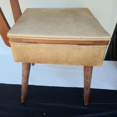 Danish Modern style sewing box chair